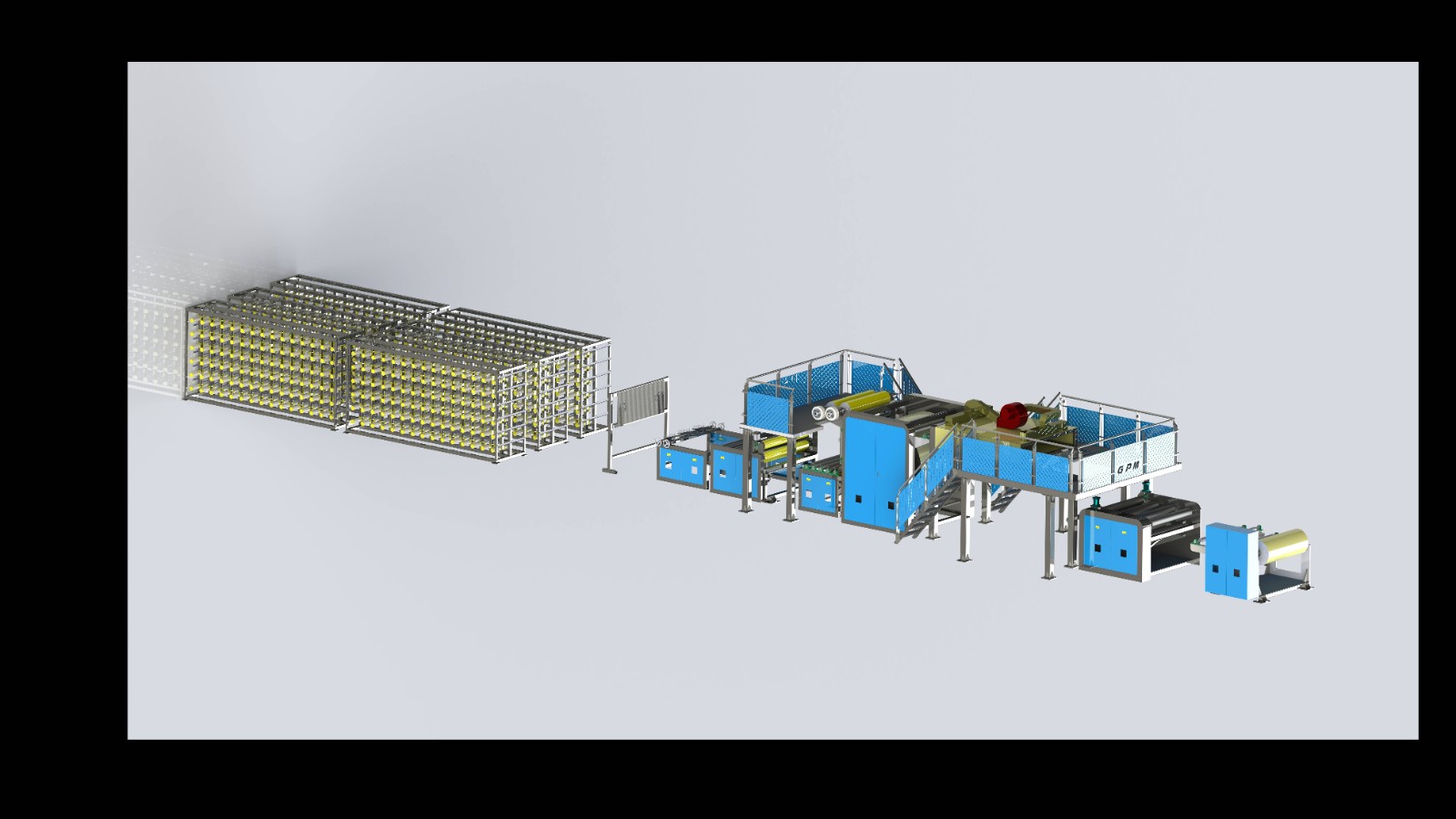 連續(xù)超高分子量聚乙烯纖維增強(qiáng)UD無(wú)緯布生產(chǎn)線(用于防彈裝備)